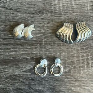 Silver earrings